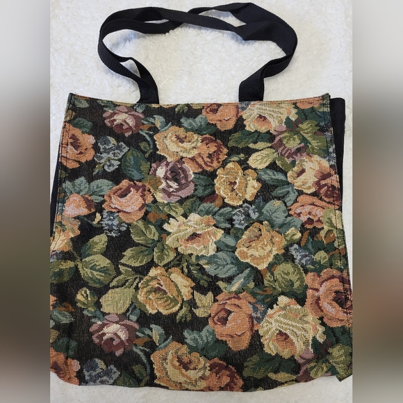 Totes Floral Tapestry Tote Bag Zip Top Organizer Travel Cottagecore - Picture 2 of 6